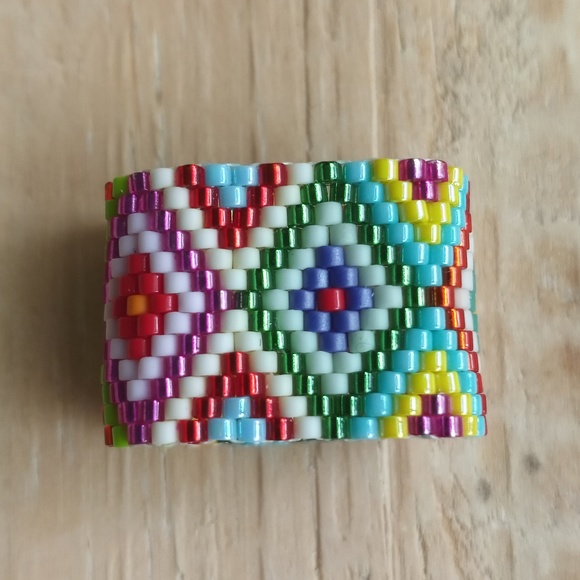 New Handmade Ring new without tag beaded - Picture 4 of 7